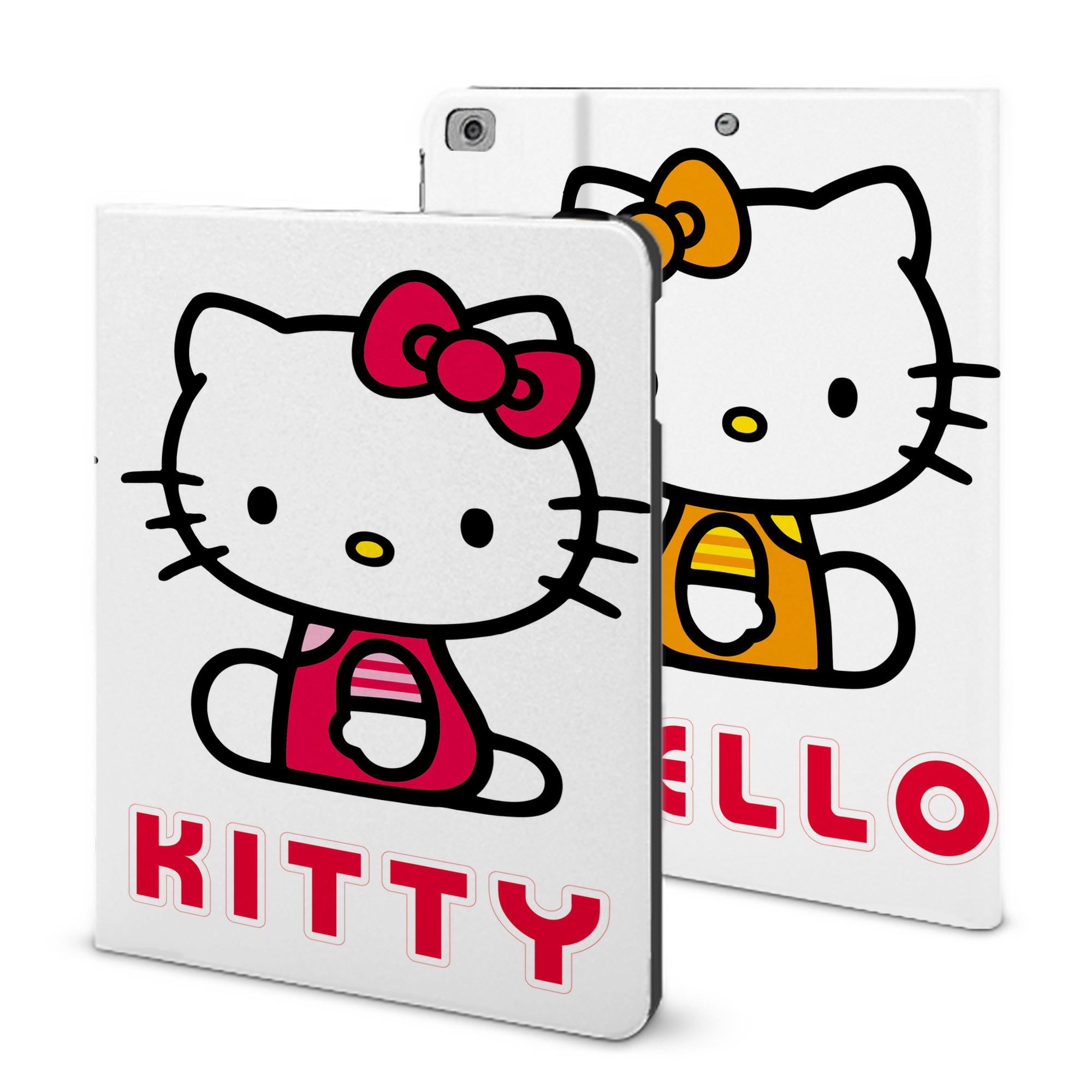 （画像用） Hello Kitty ハローキティ IPad ケース ブック型 PUレザー TPU 耐衝撃 軽量 薄型 ペン収納なし 全面保護 IPad 各モデル対応